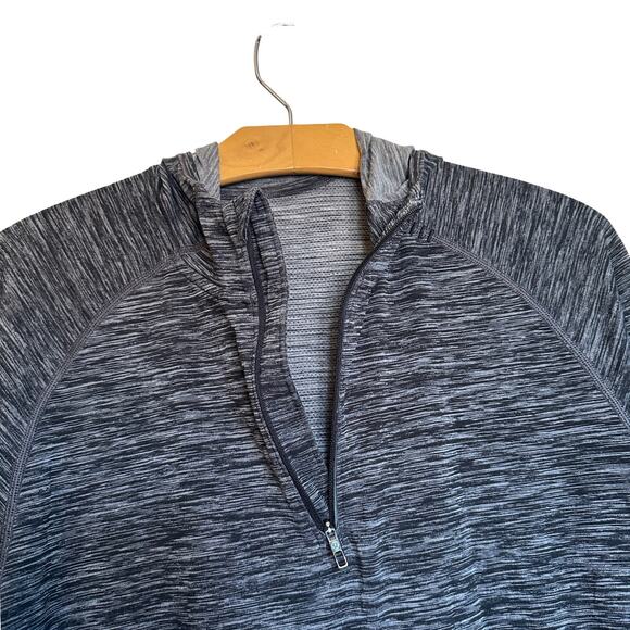 Lululemon Metal Vent Tech Performance 1/4 Zip Pullover Hoodie Long Sleeve Gray L - Picture 5 of 10